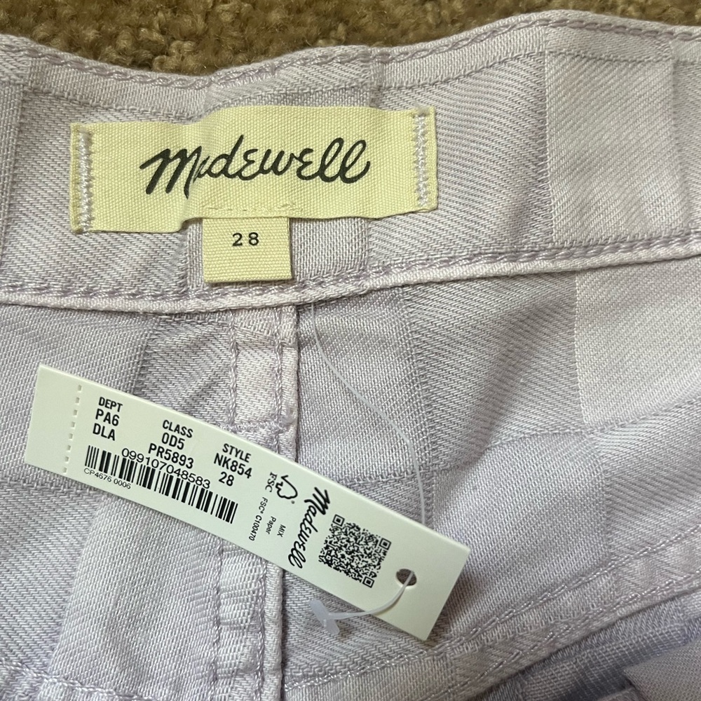 Madewell Bermuda Shorts in Checkerboard Jacquard - Picture 2 of 6